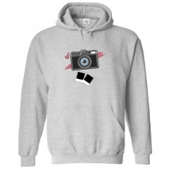 Camera With Pictures Classic Unisex Kids and Adults Pullover Hoodie For Photographers